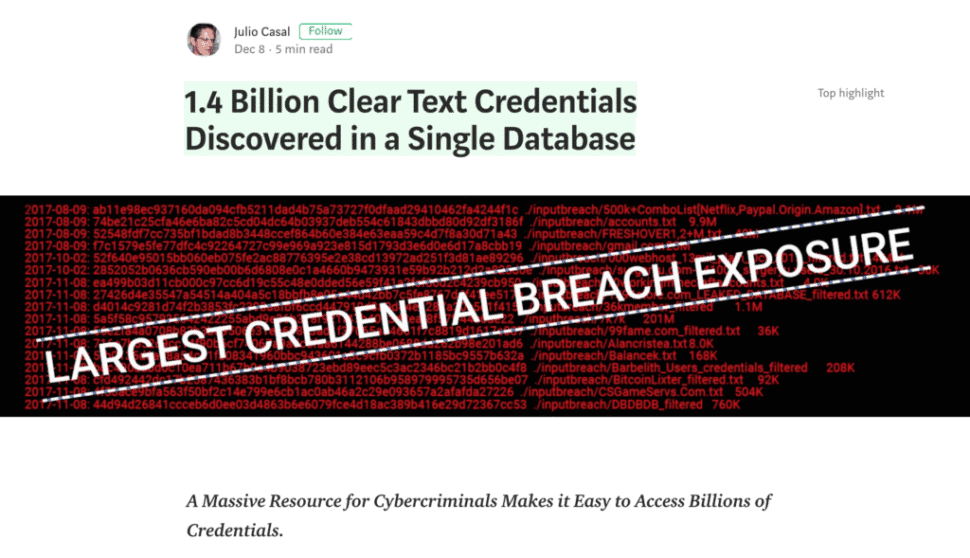 Our Perspective – 1.4 Billion Clear Text Credentials